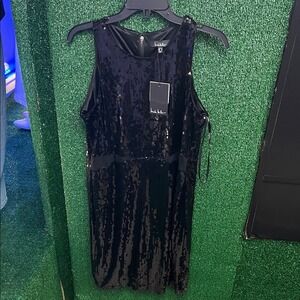 Nicole Miller Black Sequin Dress